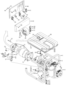 Page A Diagram and Parts List for  Campbell Hausfeld Generator